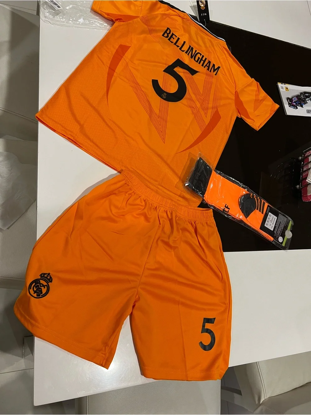 Bellingham #5 Orange Soccer Jersey